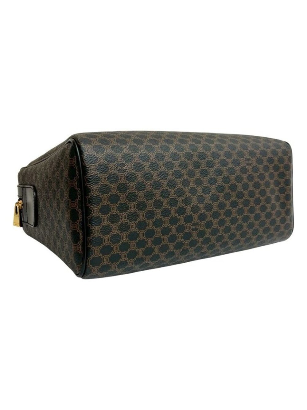 Celine Vintage Macadam Pattern Triomphe Logo Leather Handbag - Picture 7 of 10